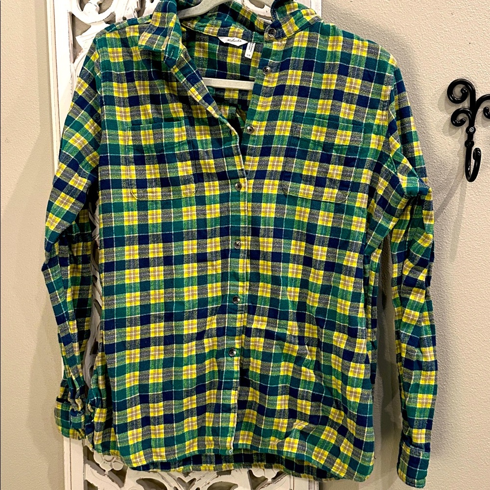 Woodrich Yellow and Green Plaid Flannel